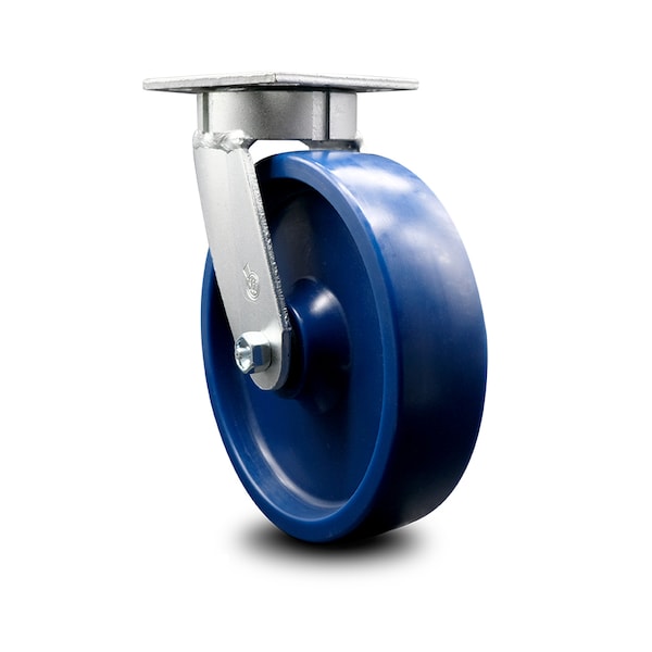 8 Inch Kingpinless Solid Poly Wheel Swivel Top Plate Caster
